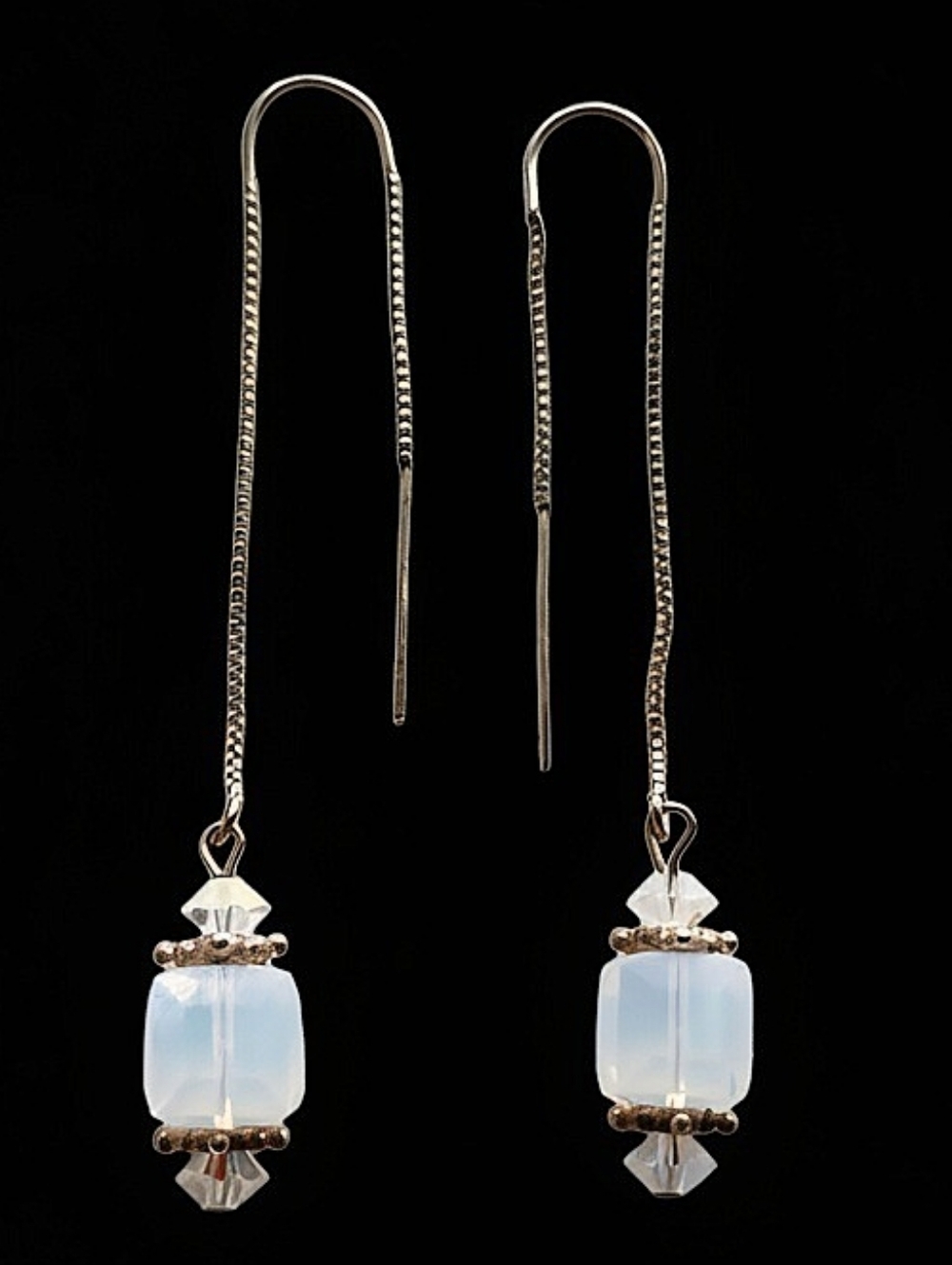 Opalite Crystal Aurora Borealis Earrings